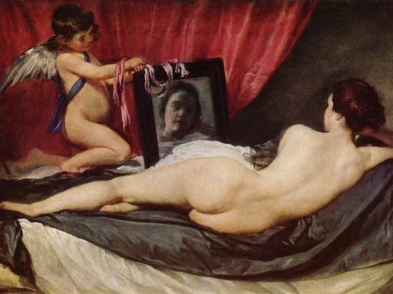 1599-Diego Rodríguez de Silva y Velázquez - Venere si specchia - National Gallery, London